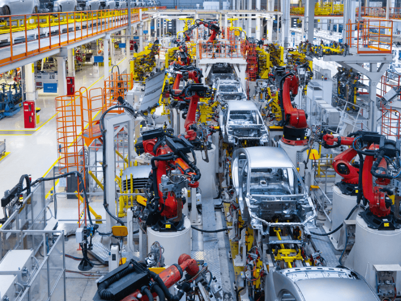 Linha de montagem e testes do setor automotivo